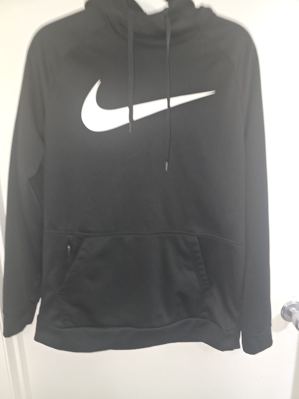 Nike Black Pullover Hoodie with White Swoosh